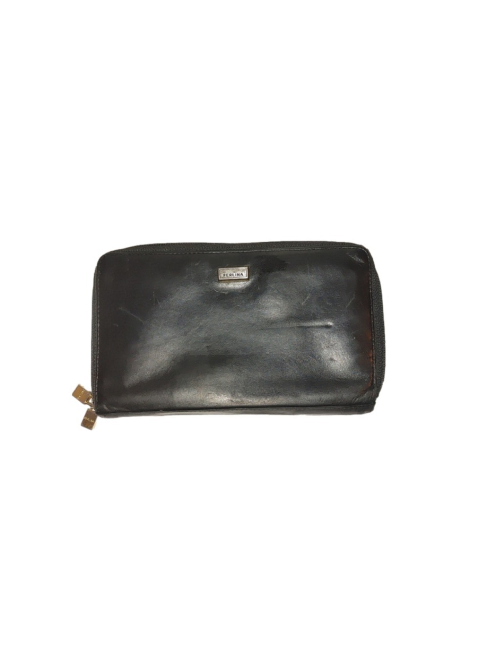 Perlina Dual Zipper Leather Wallet